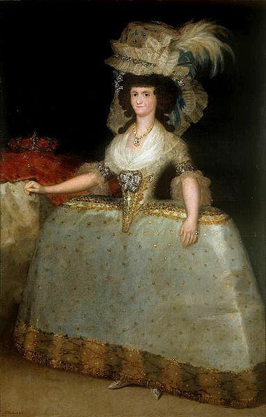 Francisco de Goya Maria Luisa of Parma wearing panniers oil painting picture